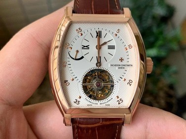 Malte Tourbillon SS Skeleton Silver Dial on Brown Leather Strap 1:1 Best Edition Version (Copy)