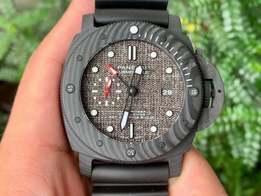 PAM1039 V Carbotech VSF 1:1 Best Edition Grey Sail Dial on Black Rubber Strap P.9010 Clone