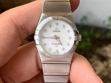 Constellation 28mm SS VSF 1:1 Best Edition Silver Dial Diamonds Markers on SS Bracelet A8500 Super Clone
