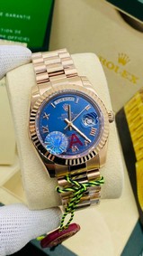 Rolex DayDate RG/RG Blue Dial High Version