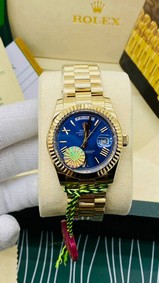 Rolex DayDate YG/YG Blue Dial Dial High Version