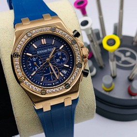 Audemars Piguet Royal Oak 38mm Blue Dial Rubber Strap