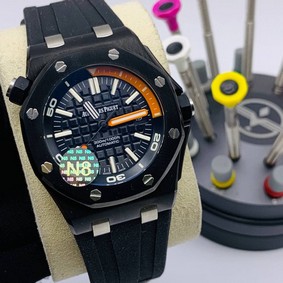 Audemars Piguet Black Dial Diver High Version Rubber Strap