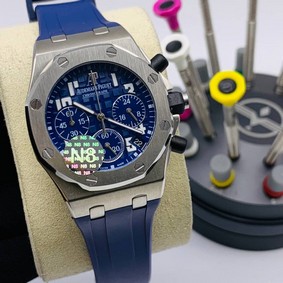 Audemars Piguet Royal Oak 38mm Blue Dial Rubber Strap