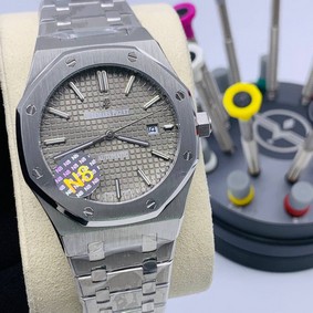 Audemars Piguet Royal Aok Grey Dial Skeleton High Version on SS Strap