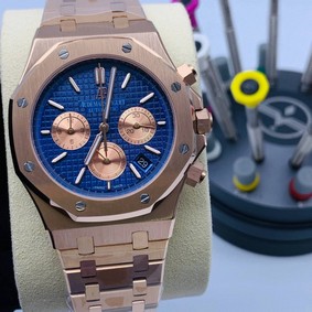 Audemars Piguet Royal Oak Chrono Gold Blue Dial Gold High Version