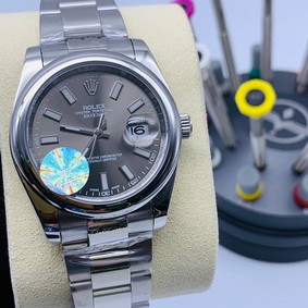Rolex Day Just 36mm Grey Dial Diamond High Version
