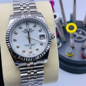 Rolex Day Just 36mm White Dial Diamond High Version