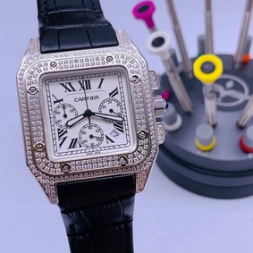 Cartier De Santos Classic Diamond Chrono High Version
