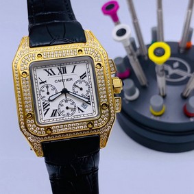 Cartier De Santos Classic Diamond Chrono High Version