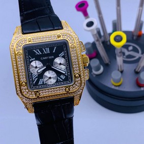 Cartier De Santos Classic Diamond Chrono High Version