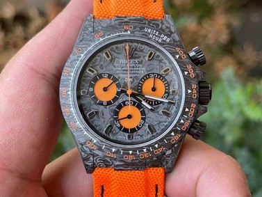Daytona DIW Carbon Noob 1:1 Best Edition Black/Orange Dial on Orange Nylon Strap SA4130