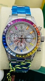 Rolex Daytona Rainbow on SS Bracelet High Version