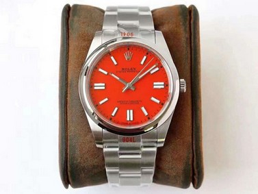 Rolex Oyster Pert 41mm 124300 904L SS/SS Red GMF A3230