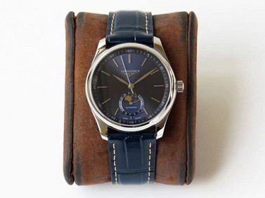 Longines Master Moonphase SS/LE Blue/Stk GF