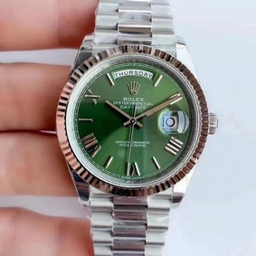 Rolex DayDate 40mm 904L Flt SS/SS S-Gree Strp Stk GMF