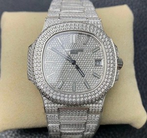 Patek Philippe Nautilus Jumbo 5719 Full Diam SS/SS Diam PPF 1:1 Best Edition Version