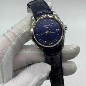Tissot Classic White Dial Blue Leather Strap