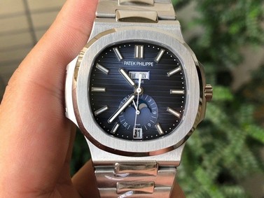NAUTILUS 5726 COMPLICATED SS 1:1 BEST EDITION BLUE TEXTURED DIAL ON SS BRACELE