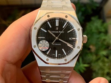 Royal Oak 41mm 15400 SS JF 1:1 Best Edition Black Textured Dial on SS Bracelet A3120 V5
